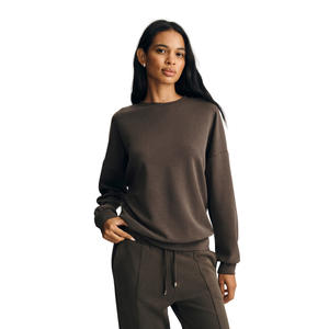 เสื้อฮู้ดดี้ผู้หญิง คอกลม ทรงโอเวอร์ไซส์ ผ้าโพลีเอสเตอร์ 100% ระบายอากาศได้ดี ผ้าถัก สไตล์ลำลอง พิมพ์ลาย สำหรับฤดูใบไม้ร่วง ไซส์พลัส รับสกรีนโลโก้ แขนเสื้อแบบแร็กแลน - Product Image 1