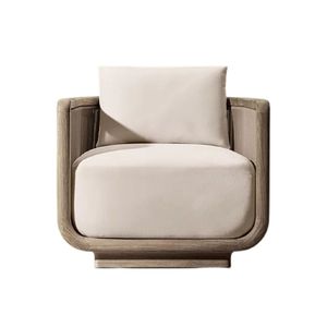 Sillón de jardín Zorella The Plaza de madera maciza de teca para exteriores, sillón de lujo para hotel, resort, villa, patio, muebles personalizados - Product Image 1