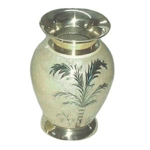 Florero de latón de alta calidad con grabado de acabado blanco y dorado para decoración del hogar Decoración de mesa Florero - Product Image 6