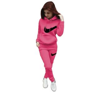 Nouvel ensemble de survêtement 2 pièces brodé uni pour femme, collection 2025 – Idéal pour la maison, l'extérieur, le jogging, l'automne et l'hiver - Product Image 1