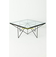 Table basse carrée en métal, cadre métallique moderne, fabrication artisanale, haute qualité, assemblage facile, table centrale pour salon, meubles de maison