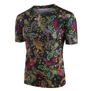 เสื้อยืดผู้ชายแบบซับลิเมชั่น พิมพ์ลายทั้งตัว สวมใส่สบาย น้ำหนักเบา แห้งเร็ว เป็นมิตรกับสิ่งแวดล้อม ผลิตจากโพลีเอสเตอร์ 100% เหมาะสำหรับใส่ลำลองในฤดูร้อน - Product Image 2