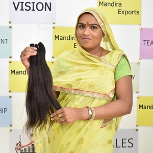 100% Raw cutícula alineada Virgen sin procesar color negro mechones rectos extensiones de cabello humano vietnamita - Product Image 6