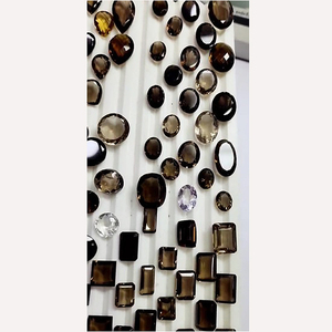 70ชิ้นผลึกควอทซ์สีควันธรรมชาติ10มม. ถึง25มม. ด้านลูกแพร์แปดเหลี่ยม588 CTS ล็อต iroc ขายคุณภาพหินบุษราคัมพวกเรา $53 - Product Image 4