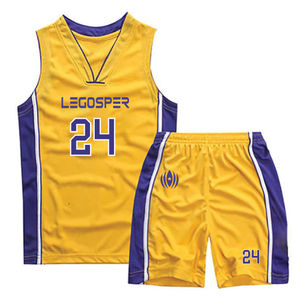 Uniforme de entrenamiento de baloncesto de verano para hombre impreso personalizado diseño de secado rápido - Product Image 4