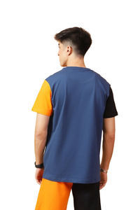 T-shirts anti-rides à logo personnalisé pour hommes Conception en satin de coton 100% Manches courtes Panneau multi-blocs Options de conception personnalisables - Product Image 4