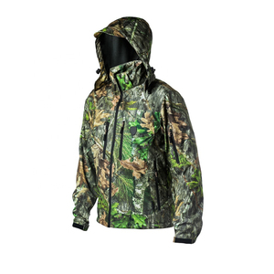 Chaqueta de caza de pesca de camuflaje transpirable impermeable ligera para hombre personalizada para invierno patrón sólido para equipo de lluvia al aire libre - Product Image 4