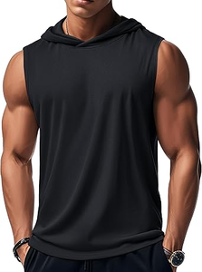Débardeur de sport pour homme été 2025, sans manches, à séchage rapide, respirant, avec capuche - Product Image 2