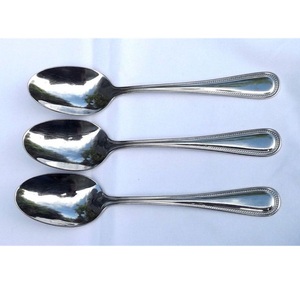 Cuillères à dîner occidentales de haute qualité en acier inoxydable poli miroir plaqué argent à long manche pour les familles - Product Image 2