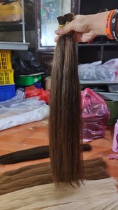 Bone <b>Long</b> Weft Bulk Virgin Vietnamese Real Silky Short Straight Wave High Unprocessed Wig Raw <b>Braiding</b> Hair Manufacturing - Product Image 3