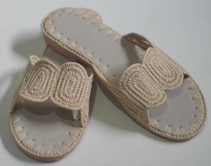 Chaussures marocaines faites à la main en raphia naturel, et semelles en cuir véritable - Product Image 2