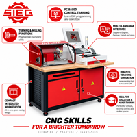 Mini centre d'usinage CNC, système de tour-fraiseuse d'entraînement à commande numérique par PC 3 axes, ATC 4 postes, machine compacte ER11