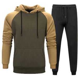 Chándal de Dos Piezas para Hombre, Conjunto de Ropa Deportiva, Jersey con Capucha y Pantalón, 100% Algodón Transpirable, Colores de Contraste Personalizados, Novedad - Product Image 3