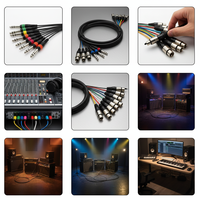 Câble multipaire audio XLR femelle 4, 6, 8, 12 broches vers XLR mâle 4, 6, 8, 12 broches stéréo