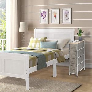Design moderno cassettiera a 4 cassetti 20x48x75.5 cm tessuto Beige metallo legno cassettone portaoggetti mobili camera da letto - Product Image 3