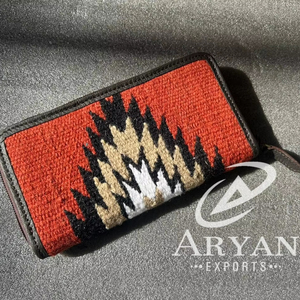 กระเป๋าคลัทช์หนังถือหนังสไตล์ตะวันตกของแอซเท็กมีหลายสีที่มีเอกลักษณ์ - Product Image 1