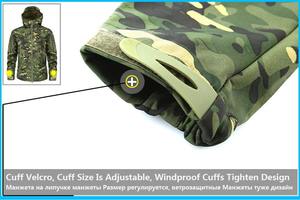 Veste Softshell de camouflage pour hommes d'hiver en gros vêtements tactiques veste coupe-vent et imperméable 2023 - Product Image 5