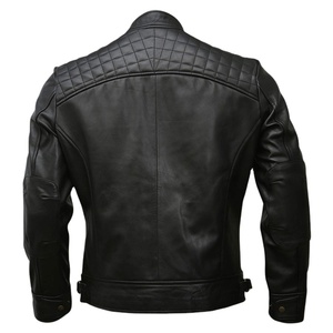 Wholesale Custom Color Sheep Skin Leather Jacket with Stand Collar Waterproof & All Sizes Available for Men - Product Image 4