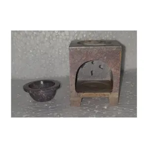 Handmade kích thước nhỏ hình vuông xà phòng tự nhiên đá hương thơm dầu Burner, Ấn Độ đá trà ánh sáng Burner