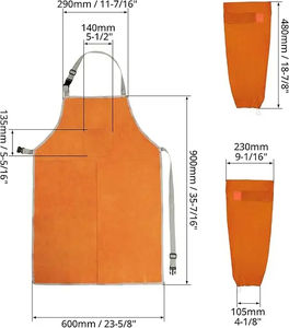 Premium Quality Heat-Resistant Cowhide <b>Leather</b> Welding <b>Apron</b> New Release Sleeveless Reusable Protective Welding Gear - Product Image 2