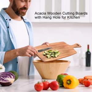 XWOOD Versatile End Grain <b>Wood</b> Cutting Board for Meat Cheese and Charcuterie Serving Platter with Convenient Side Grips - Product Image 5