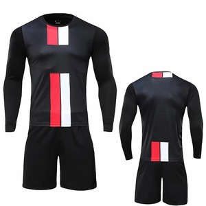 Ensemble de maillots de football rouges à manches longues pour hommes basket-ball blanc uniforme de football pour adultes numéro de maillot de football de l'équipe jaune pour hommes - Product Image 6