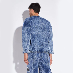 La mayoría de los hombres con estilo azul cielo ácido lavado relajado ajuste sudadera de gran tamaño para la venta personalizado Unisex liso lavado sudaderas - Product Image 6