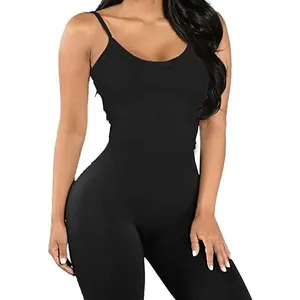 Body pour femmes Romper Jumpsuits One Piece Body Full Suit Strap Tank with Long Pants Leggings Bodycon Sexy Tight Playsuit