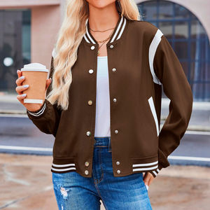 Ropa de mujer de alta calidad de talla personalizada, chaquetas universitarias con logotipo personalizado, chaquetas universitarias bordadas de alta calidad para mujer - Product Image 3