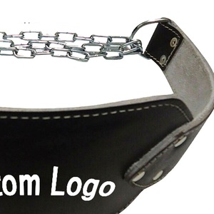 Cinturón de cuero para entrenamiento de gimnasio al por mayor con cadena de calidad pesada cinturón de cuero para entrenamiento físico levantamiento de pesas Culturismo - Product Image 6