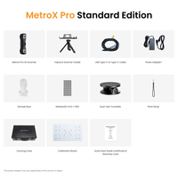 Escáner 3D Industrial Revopoint MetroX Pro, Escáner de Metrología Láser Azul de 0.01 mm para Inspección y Medición de Calidad