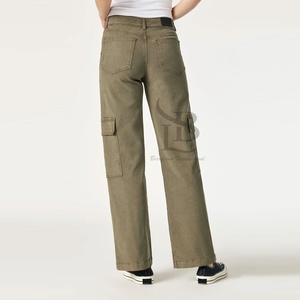 Pantalones cargo de talla grande para mujer al por mayor, pantalones para correr holgados de cintura alta y pantalones con bolsillos laterales, servicio OEM 2025 - Product Image 4