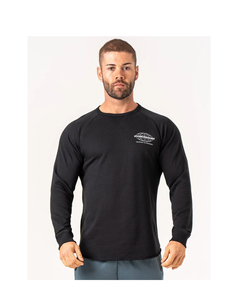 Sweat-shirts noirs pour hommes 100% coton épais et lourd en molleton français de haute qualité, sweat-shirt oversize streetwear vierge, logo personnalisé - Product Image 1