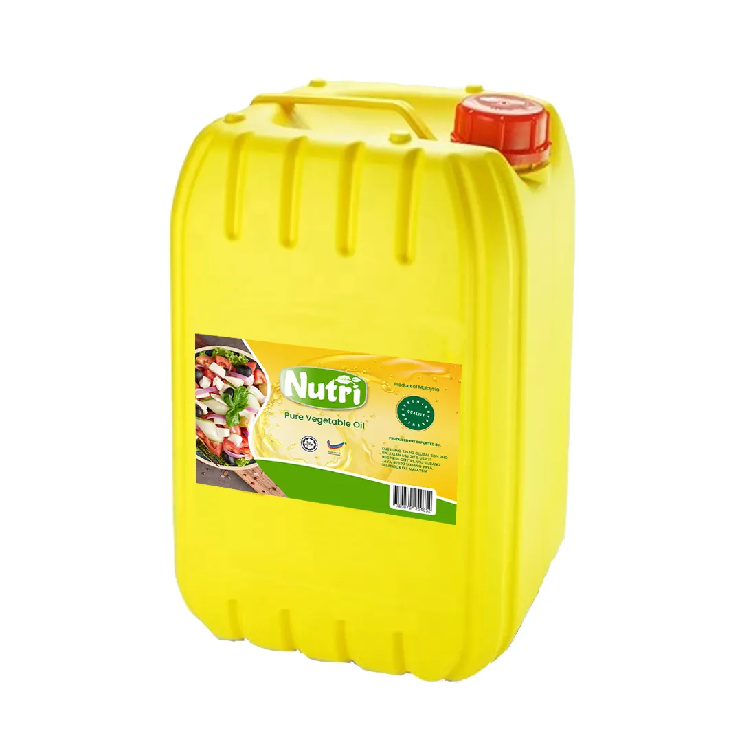 Top Seller Cheapest Price Malaysia Halal Certified Vegetable Cooking Oil 100% RBD Palm Olein In Jerry Can Packaging Design