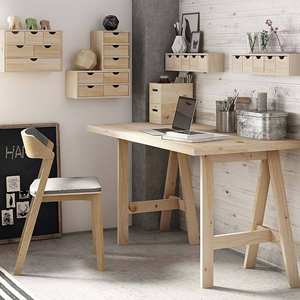 WELL HOME Cajonera de Almacenamiento de Madera de Pino con 3 Cajones de 17x14x32cm - Product Image 4