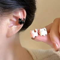 NBLX25-TE CreativeTeeth Anting Menjuntai Anting Pribadi Gotik Halloween Perhiasan Mode Hadiah Wanita