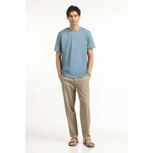 T-shirts Relax Fit 100% coton biologique Jersey compressé MN-TS-SS25-322 Coupe ajustée T-shirt oversize Coton/Fibre de bambou - Product Image 5