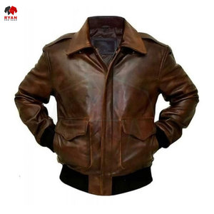 Chaqueta de Cuero Premium para Hombre, Color Sólido, Marca Personalizada, Diseño Único, Tallas Grandes, OEM, ODM - Product Image 1