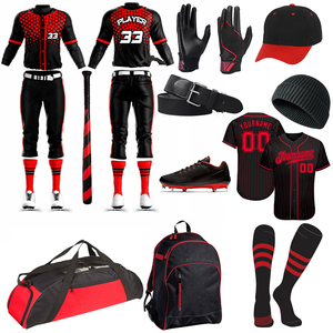 Tenues de baseball personnalisées de qualité supérieure en polyester respirant, ensembles d'entraînement professionnels pour le frappeur, séchage rapide - Product Image 1