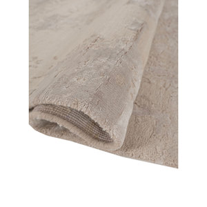 Alfombra Kavi Ivory de Lana y Seda de Bambú Anudada a Mano, Diseño Abstracto para Decoración de Sala de Estar Juvenil, 9x12 Pulgadas, Modelo Esk-431(Fr) - Product Image 2