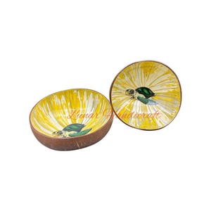 Vente en gros de bol en noix de coco laqué multicolore écologique de qualité supérieure produit à la mode Style unique fabricant direct du Vietnam - Product Image 1