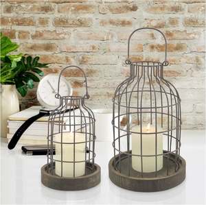 Elegant Design Metal <b>Lantern</b> <b>Set</b> of Two Tabletop Wholesale Home decorative Hotel Restaurant wedding office made india - Product Image 6