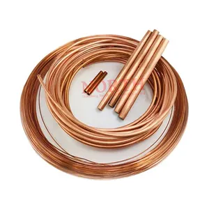 Pfannkuchen reinheit 99,9 Cu Kupfer rohr für zentrale Klimaanlage Günstiger Preis pro Meter 20mm 25mm 32mm 75mm isoliertes Kupfer rohr