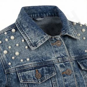 Vestes en jean pour femmes personnalisées, automne, manches longues, vêtements de rue, vestes en jean fabriquées en usine, veste élégante, vêtements de mode - Product Image 4
