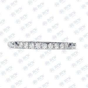 Anillo de Compromiso de Oro Rosa con Diamante Cultivado en Laboratorio de Corte Redondo de 0.50 CTW, Media Eternidad, para Mujer, Regalo de Aniversario y Cumpleaños - Product Image 6