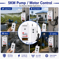 Interrupteur à distance sans fil 5KM 1 voie IP11 40A 75-265V avec antenne externe pour pompe moteur HONEST HT-9220KG-1