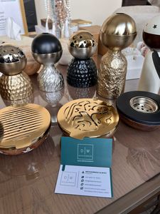 Brûleur d'encens Bakhoor en forme de dôme doré arabe multi-design, décoration de maison islamique, texture en aluminium noir, pays du Moyen-Orient, vente chaude - Product Image 6