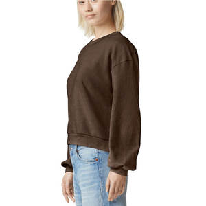 Sweat-shirt surdimensionné personnalisable pour femme, col rond, en coton avec tissu éponge, impression personnalisée, sweat-shirts 2026 - Product Image 3