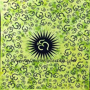 POTLYI OLD OM PRINT Draps de lit, Décoration d'intérieur, Tapisseries murales, Décorations murales pour la maison et les cadeaux GC-TPDB-248.. - Product Image 1