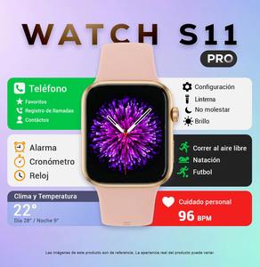 Montre connectée S11 Pro compatible Android, résistante à l'eau 10 bars, alarme pour appels, moniteur de fréquence cardiaque, fitness, sport, écran tactile - Product Image 5